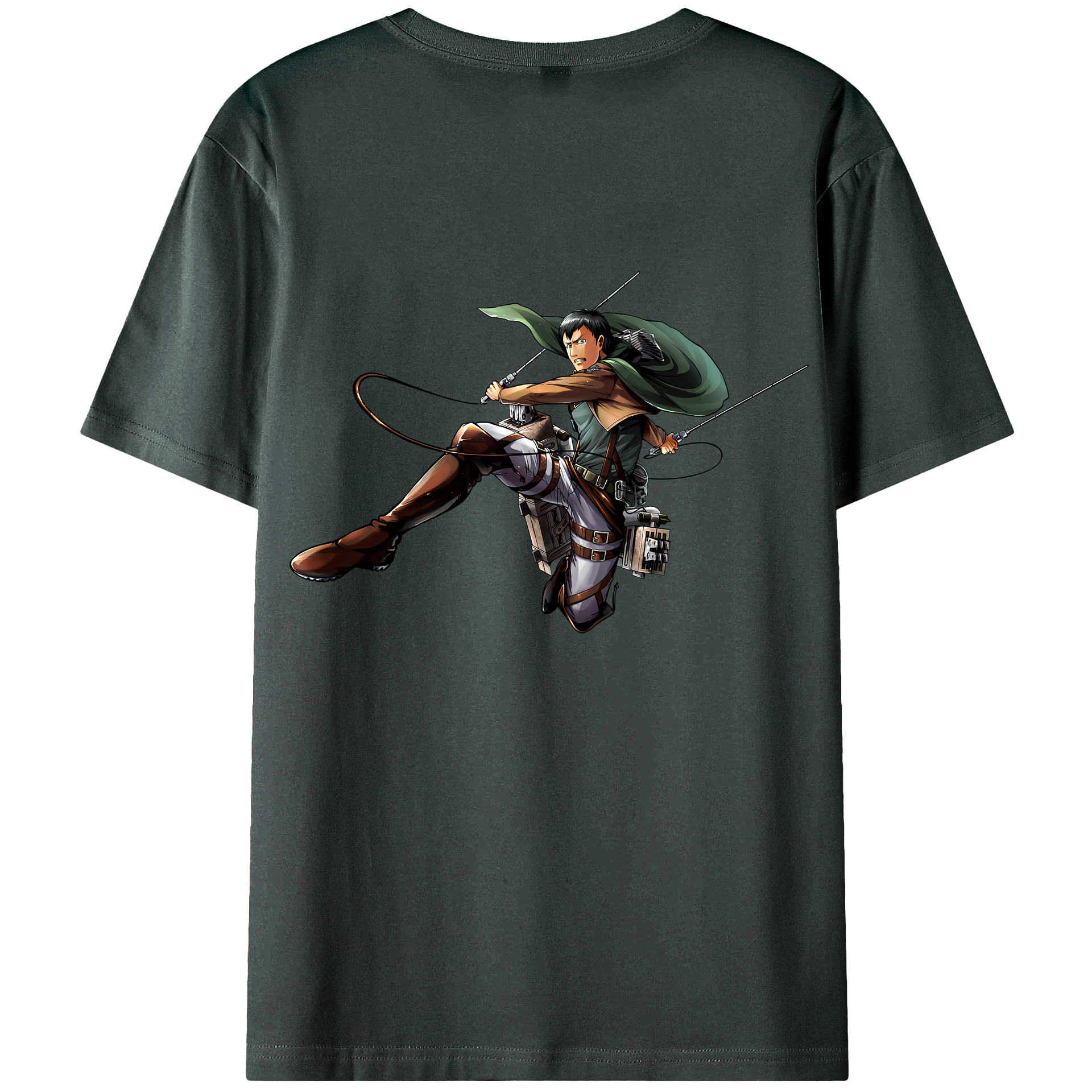 （画像用） 進撃の巨人 ベルトルト・フーバー Attack on Titan Bertholdt Hoover 綿100％ メンズ半袖Tシャツ（バックプリント） 通気性